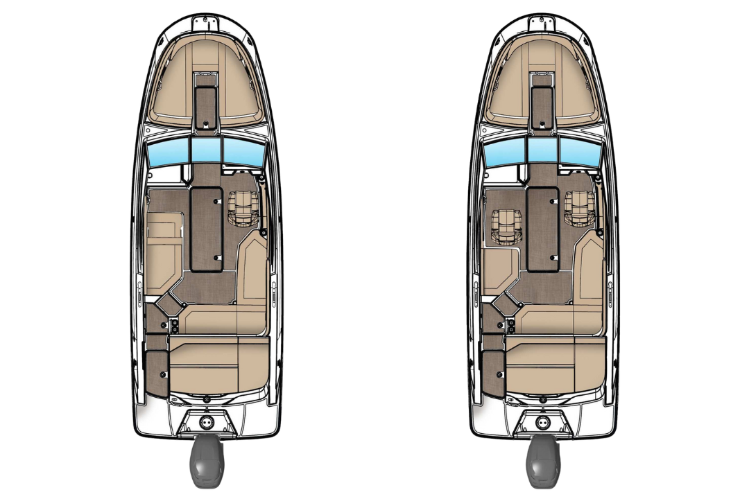 Sea Ray SPX 230 Outboard išplanavimas