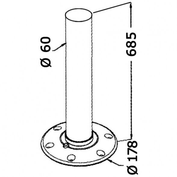 Aluminum table leg Tread Lock, 685 mm 2