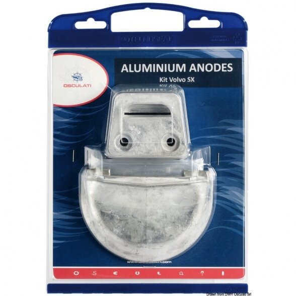 Aluminium Anode kit for Volvo engines SX