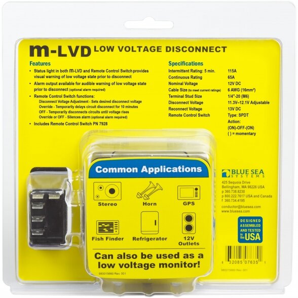 Blue Sea Low Voltage Disconnect m-LVD 4