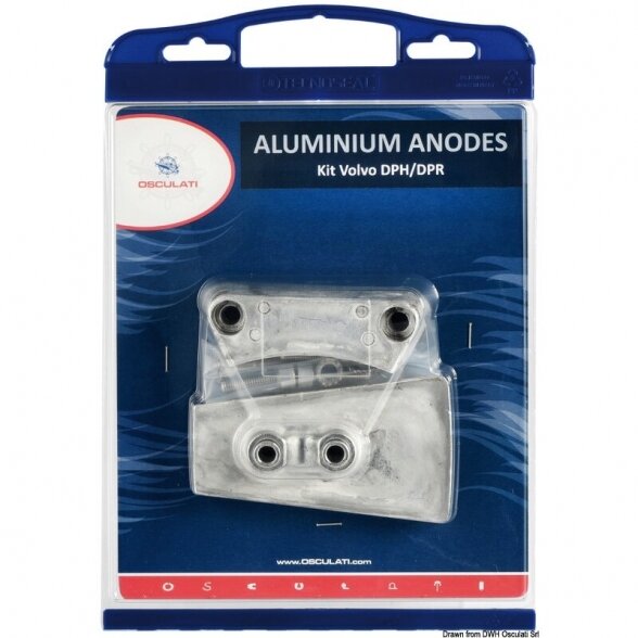 Anode kit for Volvo engines DPH zinc