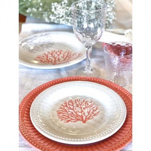 Unbreakable desert plates set HARMONY CORAL (6 pcs.) 1