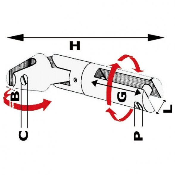 2-joint Swivelling connection AISI 316 9/10 mm 1