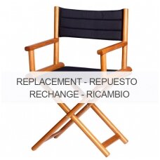 Back and seat replacement for director's chair - navy blue