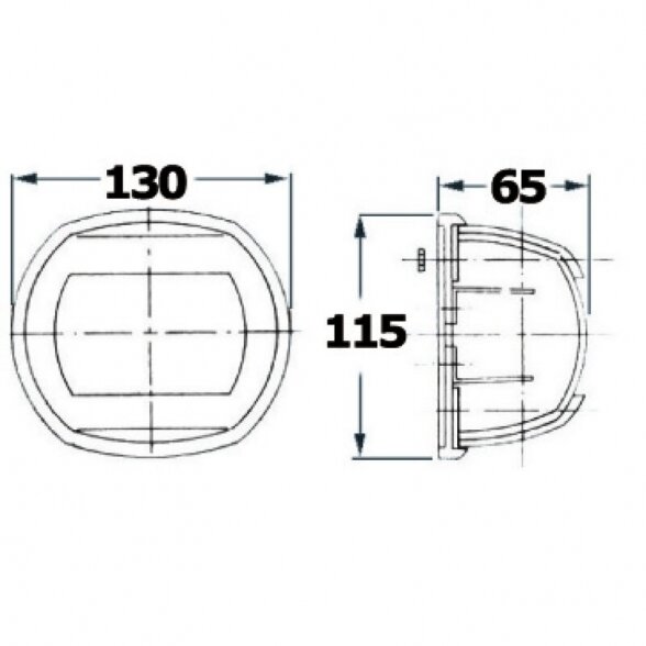 Navigation light Maxi 20, black, 24 V 1