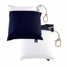 Windproof cushions with waterproof stuffing, navy blue, 2pcs