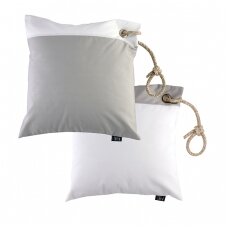 Windproof cushions with waterproof stuffing, light grey, 2 pcs