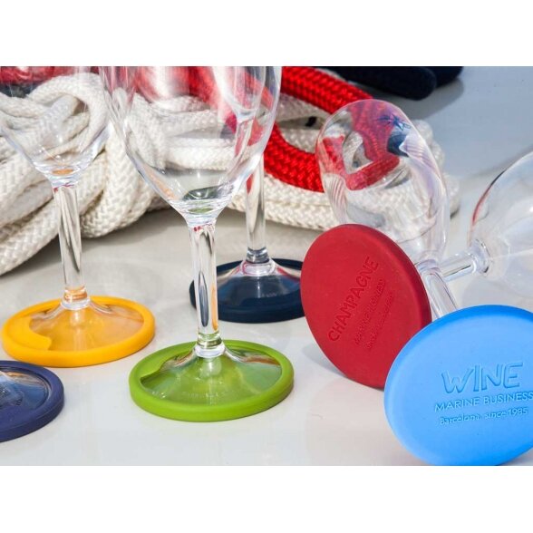 Non-slip wine glasses base PARTY, 6 pcs. 1