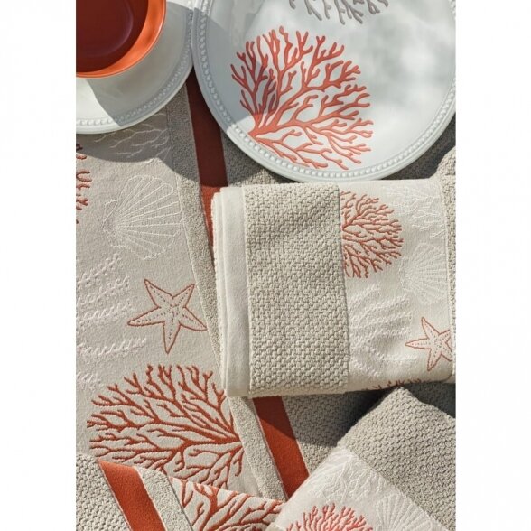 Towels set IBIZA, beige 3 pcs. 1