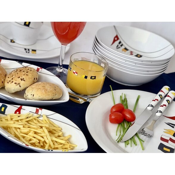 Melamine oval snack set REGATA (4 pcs.) 2