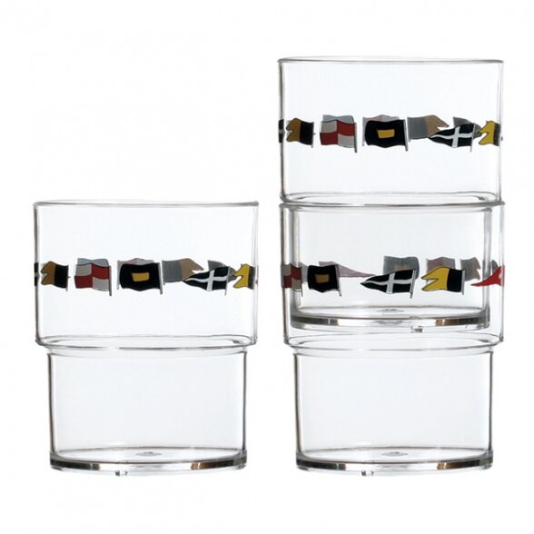 Stackable glass set REGATA (12 pcs.)