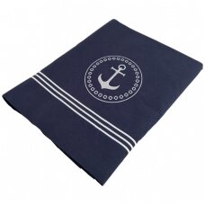 Santorini upper sheet + pillow case single, blue