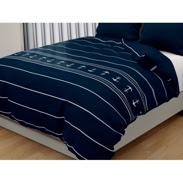 Santorini double light quilt, blue 1