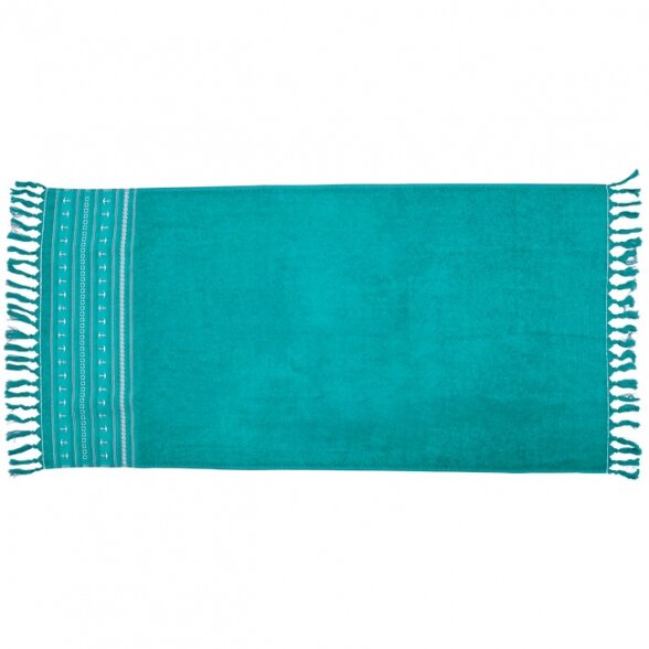 Santorini beach towel, aqua