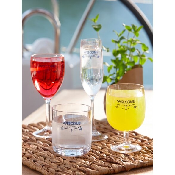 Water clear glass set PARTY-WELCOME TO LIFE (6 pcs.) 1