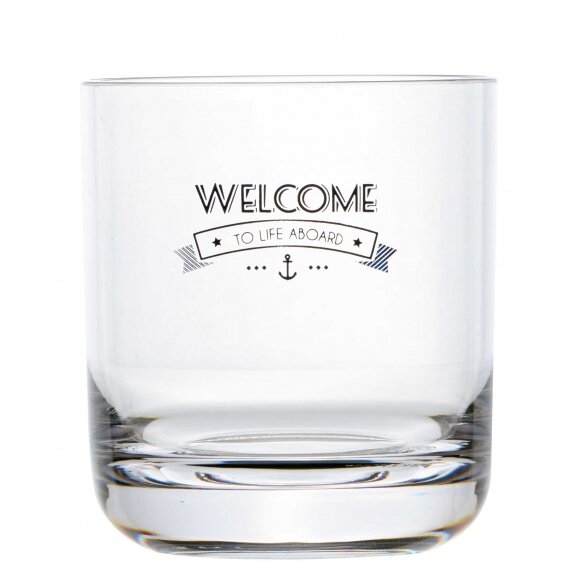 Water clear glass set PARTY-WELCOME TO LIFE (6 pcs.)