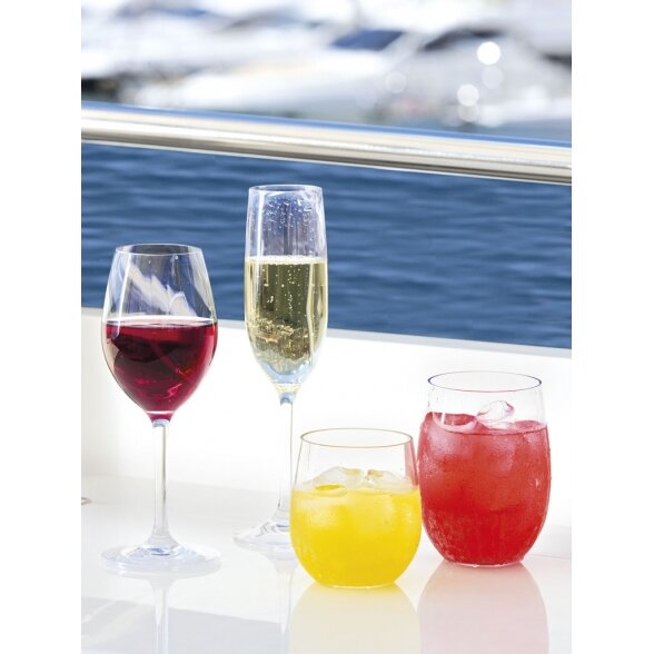 Non-slip clear wine glass set PARTY (6 pcs.) 2