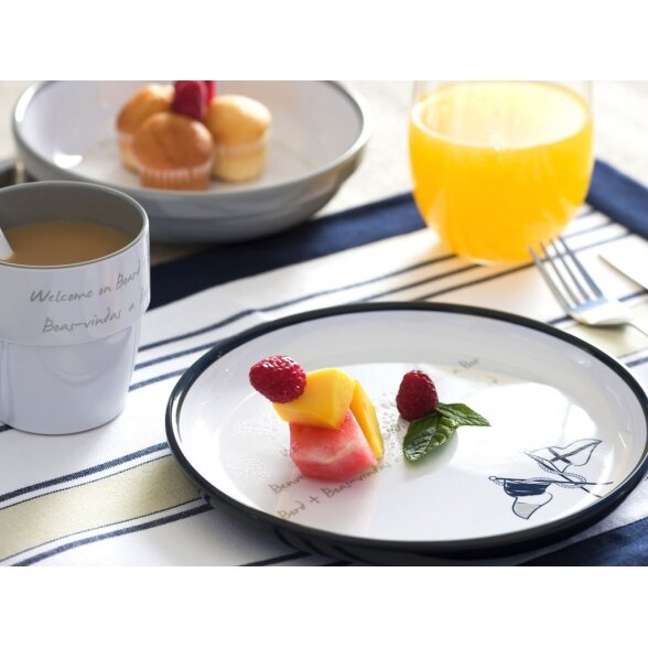 Melamine non-slip dessert plate set WELCOME ON BOARD (6 pcs.) 2